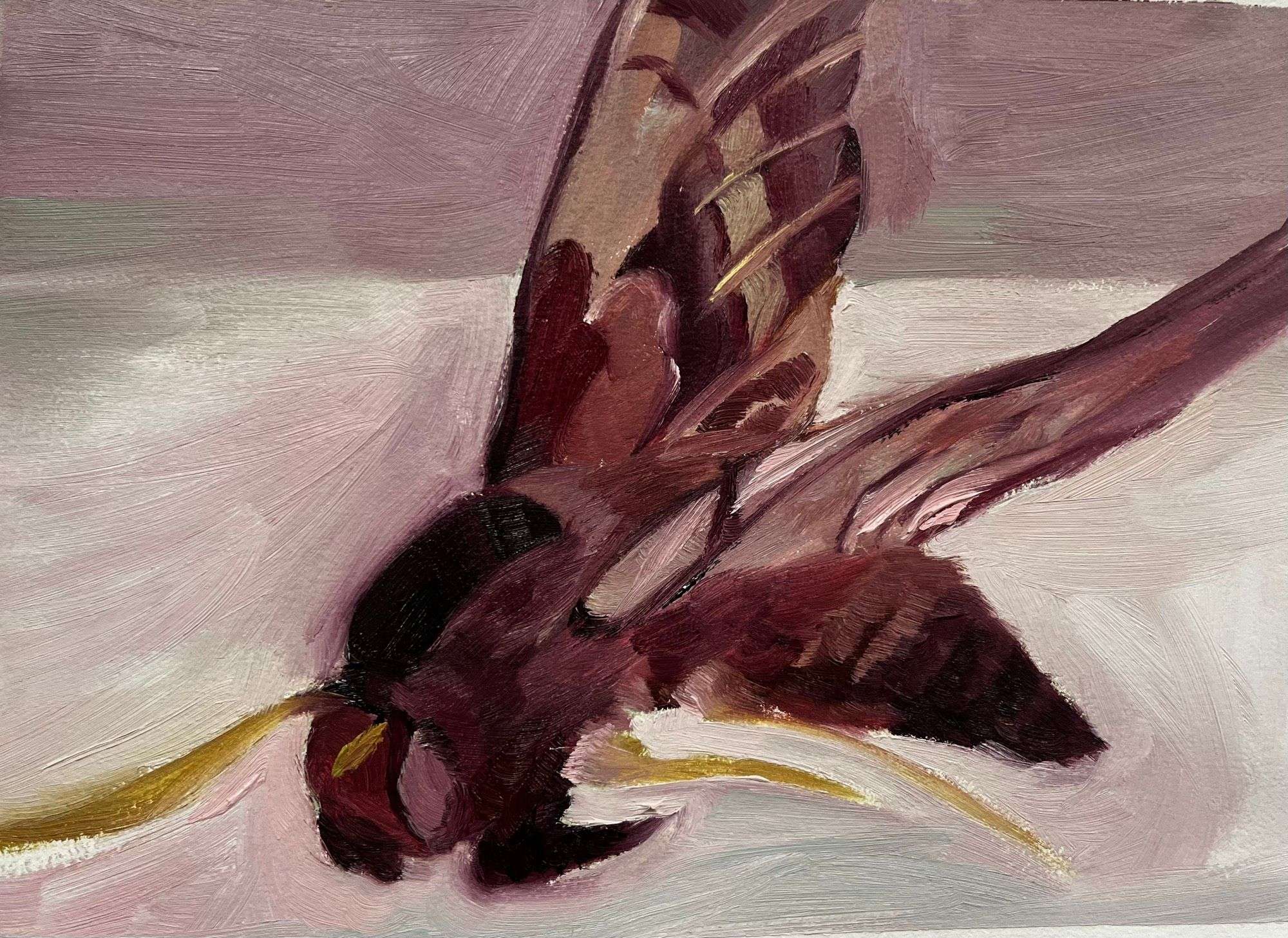 Red Moth (Oil Painting)